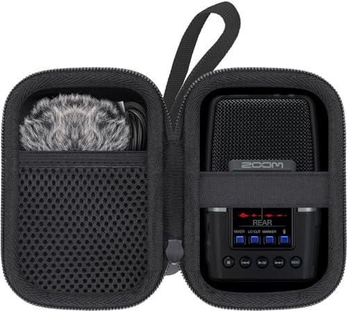 Aenllosi Hartschalentasche für Stereo-Recorder Zoom H2essential/H2n | Netztasche für Kabel und Zubehör, Wasserabweisende Oberfläche für zusätzlichen Schutz, Nur Hülle ohne Gerät und Zubehör