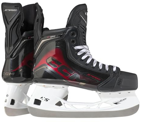 CCM Patins de hockey sur glace JetSpeed FT890 Senior, Noir , 7.0 = EU 42, Passform: Wide