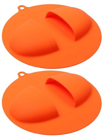 Lot de 2 gants de protection thermique en silicone de qualité alimentaire pour cuisine et cuisson en plein air
