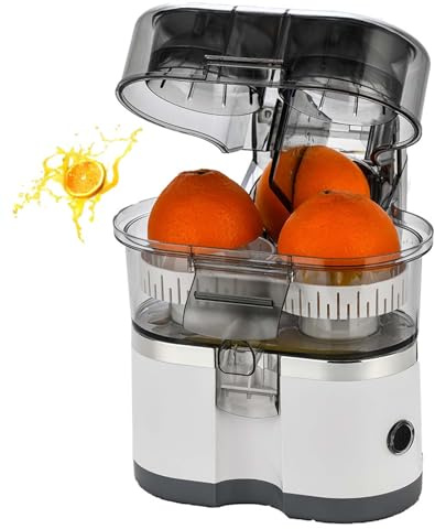 Centrifugeuse électrique 100 W, presse-agrumes 500 ml avec moteur 18 000 tr/min, pièces faciles à nettoyer et lavables au lave-vaisselle pour fruits entiers, presse-agrumes anti-gouttes white