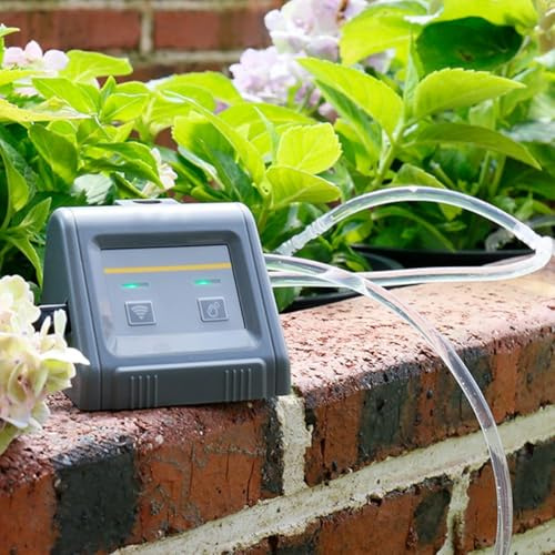 Riego automático de plantas, kit automático de riego por goteo de plantas en macetas de interior, temporizador de agua programable para sistema de riego automático