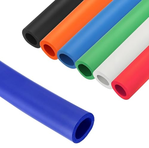 Rohrisolierung Schaumstoffrohr 18/22/25/28/32mm ID Rohrisolierung Isolierschlauch, Rutschfest Rohrschale Schaumstoff Griff Rohr Für Griff HVAC Klimaanlagen(Blau,22mmx5mmx1m)