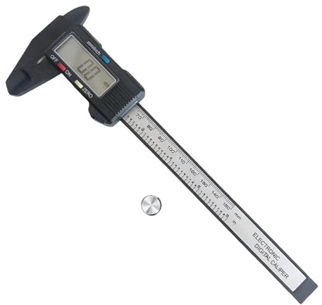 Calibre Digital,Calibre Digital 150mm/6Pulgadas de Acero Inoxidable,con pantalla LCD grande, función de apagado automático,para Mediciones Externas, Internas, de Profundidad y de Paso