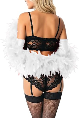 Feder-Boa, Länge circa 180 cm, Kostüm-Accessoire, Charleston, 20er Jahre, Flapper, Karneval, Mottoparty Schwarze Federboa, Truthahn-Boa-Federn für Partys, Weihnachten, Hochzeiten, Kostüme/Federn