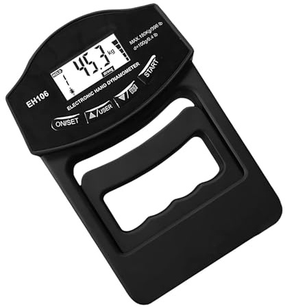 Tester della di presa, attrezzatura da allenamento portatile elettronica, dispositivo digitale di misurazione della muscolare con display LCD, dinamometro manuale per adulti, uomini, donne