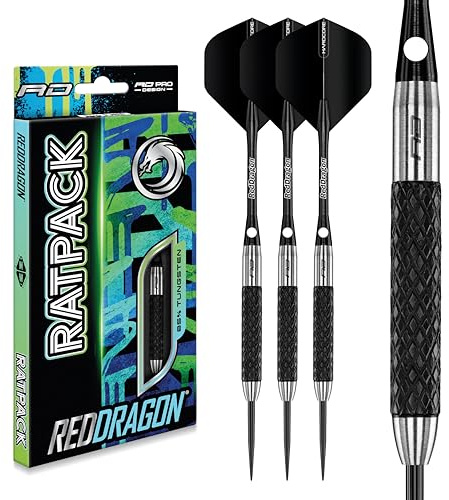 RED DRAGON Rat 1: 30g Tungsten Darts mit Flights und Schäfte