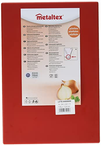 Metaltex PE-500 köksbräda, polyeten och plast, röd, 29 x 20 x 1,5 cm