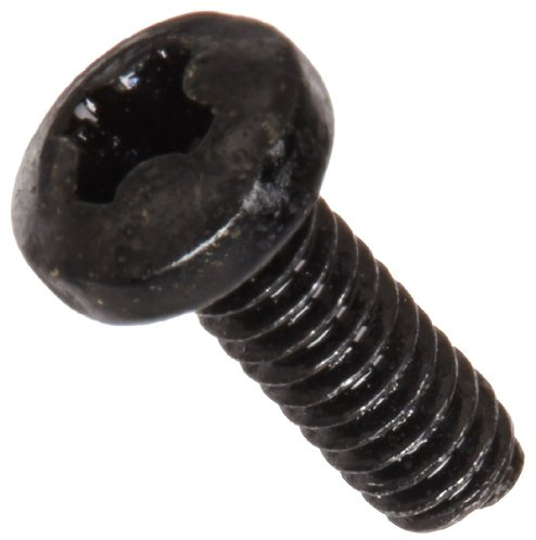 Small Parts Steel Pan Head Machine Screw, Black Oxide Finish, Meets ASME B18.6.3, #1 Phillips Drive, #2-56 Thread Size, 1/4 Length, Fully Threaded, Import (Pack of 100)