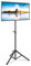 Pyle TV Floor Stand for 80cm–150cm Screens, Tall Tripod TV Stand with 360° Tilt, Adjustable Height, Foldable & Portable, Free-Standing Mount for Bedroom or Gaming, VESA 200x200