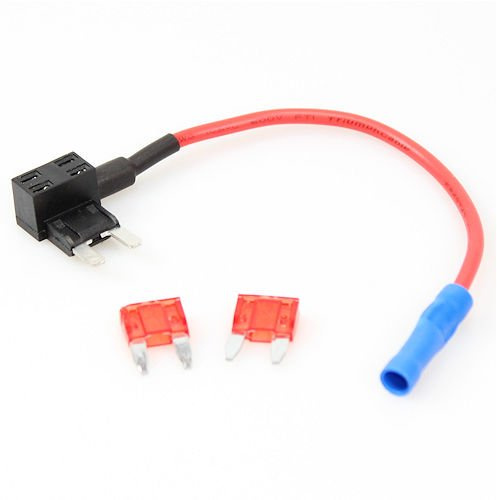 AutoScheich® KFZ Auto Stromdieb Stromabgreifer Steck Verteiler Mini Flach Sicherung Flachstecksicherung Kabel Radio Adapter