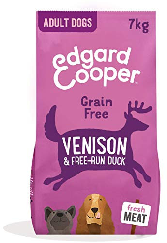 Edgard & Cooper Futter für ausgewachsene Hunde, natürliches Trockenfutter, ohne Getreide, leicht verdaulich, gesunde Ernährung, schmackhaft und ausgewogen (Hirsch/Ente, 7 kg (1er-Pack))