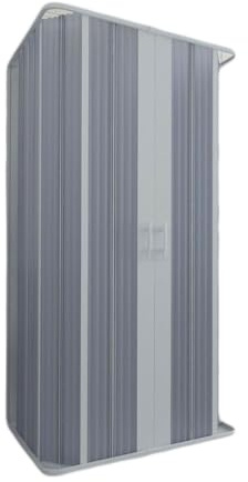 Cabine de douche 3 côtés en Plastique pvc 80x120x80 h 185 mod. Flex avec ouverture centrale