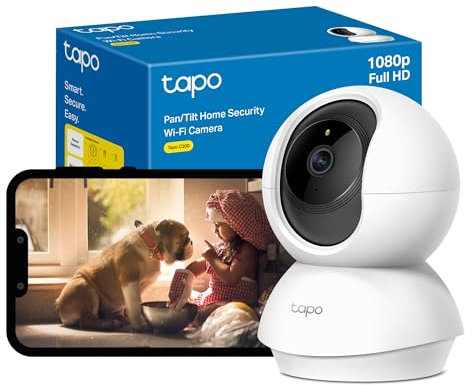 Tapo C200 1080p Pan/Tilt Indoor Camera, Baby Monitoring, Motion Detection, Customizable Privacy Mode, 2-Way Audio, Night Vision, Cloud and Local Storage, Works With Alexa and Google, No Monthly Fee