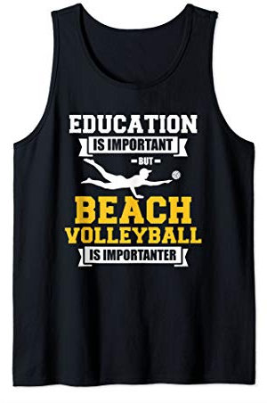 Beachvolleyball Spruch education Tank Top