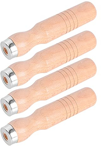 Angoily 4 manici in legno per file da taglio con manici in metallo per utensili da taglio fai da te, attrezzi manuali per garage, falegnameria