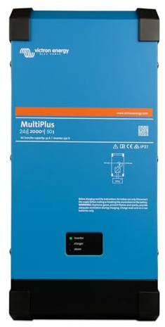 Victron Energy MultiPlus Reiner Sinus Wechselrichter 50 Amp Batterie Ladegerät, Spannungswandler, Transferschalter Inverter Charger, 2000VA 24-Volt 230V