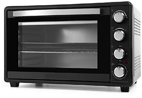 Forno a convezione 45 litri. Potenza: 2000 W. Selettore di temperatura 100-230°C. Timer fino a 60 minuti.