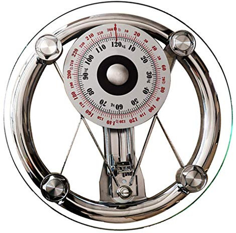 CJBHSD Doctor Style Mechanical Bathroom Scales, Accurate Weighing, Easy to Read Analogue Dial, Sturdy Metal Platform, Weigh in lbs Kg, No Batteries