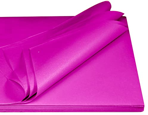 Seidenpapier aus 100% Recyclingpapier Made in Germany - 2 KG im Format 35,5 x 50 cm PresentFill® Premium Blumenseide Magenta 35 g/qm stark - Verpackungsmaterial in vielen Farben