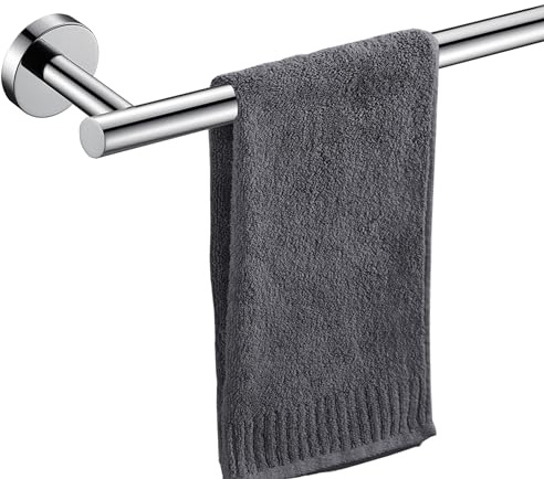 Handtuchstange für Badezimmer, poliertes Chrom, 84 cm, Handtuchhalter, Wandmontage, dicker runder Badetuchhalter, Stange SUS304 Edelstahl, robuster Geschirrtuch-Aufhänger für Badezimmer, Küche