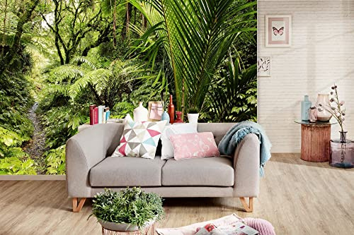 Vlies Fototapete TROPISCHER DSCHUNGEL 375 x 250 cm (inkl. Kleister) - Vlies Tapete, Wandtapete, Wandbilder - Tapete für Wohnzimmer Schlafzimmer, Büro, Küche - Montagefertig