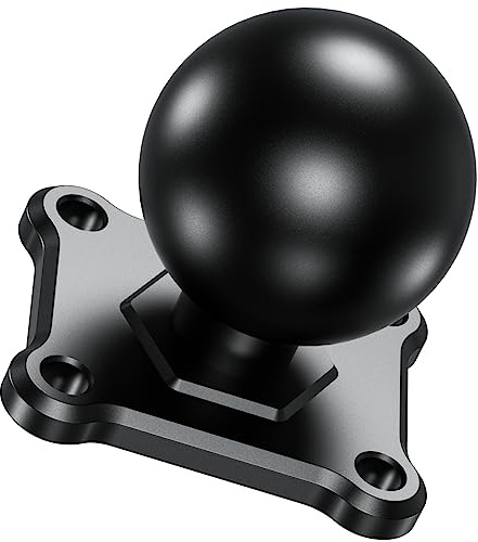 BRCOVAN 1,5'' Kugelhalterung mit 4-Loch-AMPS Quadratische Plattenbasis | mit Aluminiumlegierung Basis & TPU Kugel, Kompatibel mit RAM Mounts C Größe 1,5 Zoll / 3,81 cm Kugel Doppelsockelarm