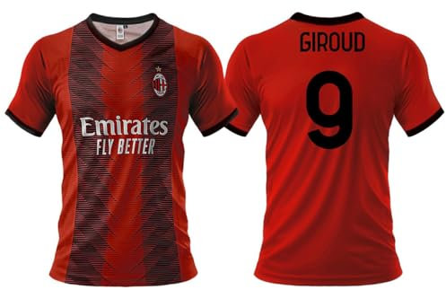 Maillot Giroud Milan Officiel 2023-24 Enfant Homme Adulte Réplique Autorisée Olivier Home 9 (4 ans)
