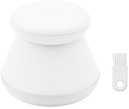 Tiardey Quitapelusas eléctrico con luz, quitapelusas eléctrico portátil Recargable por USB para Ropa, suéteres, Alfombras de Lana (Blanco)