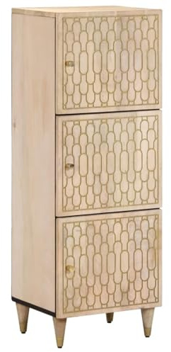 Juroupi Highboard 40x33x110 cm Solid Wood Mango,Highboard,High Sideboard,Tall Buffet Cabinet,Cupboard Storage Console Cabinet-358277