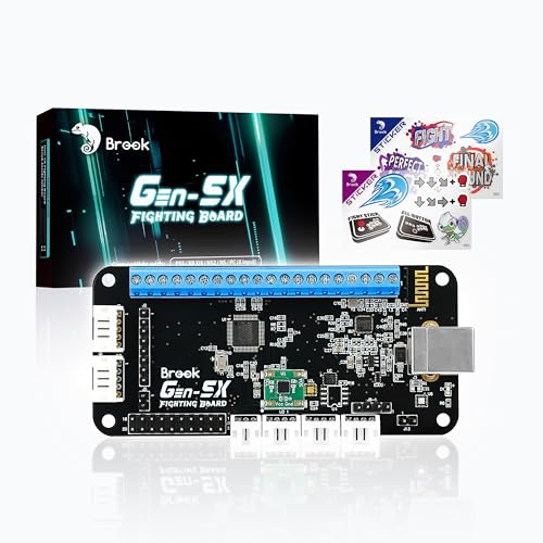 Brook Gaming GEN5X Fighting Board – Ultimative Multi-Plattform-Unterstützung: Kompatibel mit PS5, Xbox Series, NS 2 und PC–Ultraflottes Reaktionsverhalten, ideal für Fighting Games (Exklusive Version)