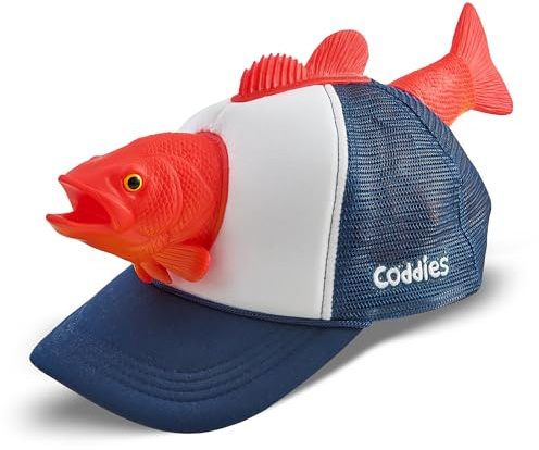 Coddies Fischhut – witziger Barsch-Angelhut, perfektes Gag-Angelgeschenk für Angler, Väter und Fisch-Enthusiasten, Goldfisch, M