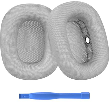 Cuscinetti Auricolari di Ricambio per AirPods Max Cuffie di MMOBIEL - Memory Foam e Mesh Fabric Cuscinetti Cuffie - Padiglioni – Argento