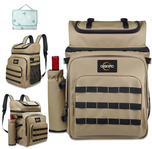 Übergroßer isolierter Kühlrucksack, 45 l, wasserdicht & auslaufsicher, übergroße Aufbewahrung für Strand, Picknick, Camping, Mittagessen und Reisen, große tragbare Kühltasche für Outdoor-Enthusiasten