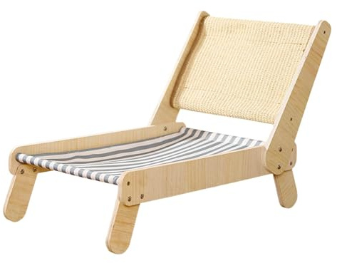 Evember Strandkorb-Hängematte, Katzenliege, Sisal-Kratzer, 4 Positionen, verstellbar, gemütlich, Kätzchen, Nickerchen, Lounge-Möbel für Kätzchen, kleine Hunde
