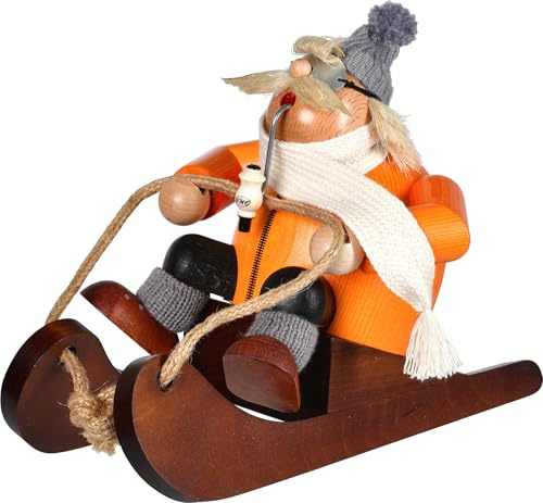 KWO Räuchermännchen Rodler Andi - 16 cm