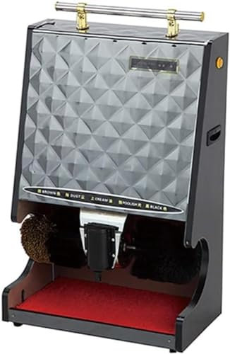 Automatisk skoputsmaskin, med handtag, helautomatisk skoputsmaskin, hushålls elektrisk skoborstmaskin, hotell rostfritt (Grijs)