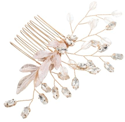 minkissy Hochzeits-haarschmuck Für Bräute Vintage Haarkamm Mit Kristallen Handgefertigtes Accessoire Elegantes Haarstück Für Hochzeit Und Besondere Anlässe Leicht Und Sicher Tragbar