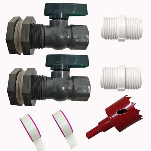 2 Pack rain barrel spigot kit, rainwater barrel diverter connector faucet kit - 3/4 inch water pipe repair kit for garden watering hose stop garden hose shut off valve rain barrel spigot kit diverter