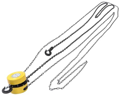 2200LBS/1Ton Hand Chain Hoist 20FT Manual Chain Hoist with G60 Galvanized Chain 360° Rotating Hook and Dual-Pawl Brake for Lifting Good in Transport & Workshop