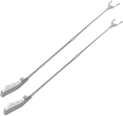 Healeved 2 pinzas de agarre extralargas y plegables de 99 cm. Recogedor de basura resistente para personas mayores, portátil y ligero.