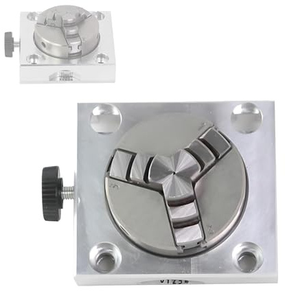 3 Jaw Chuck Precision Rotary Indexing Table - Horizontal/Vertical Model for Mini Lathe & Milling Machine with T Slot Fixing
