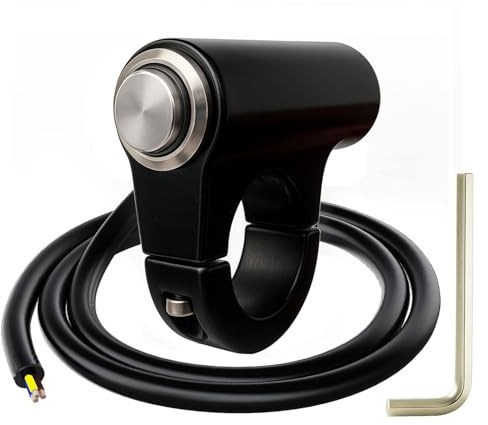 Gebildet LED Blu a Scatto 12-24V/5A Motociclo ATV 7/8pollici 22mm Manubrio Autobloccante Interruttore a Pulsante IP67 Impermeabile Faro Pericolo Freno Nebbia ACCESO/SPENTO Interruttori