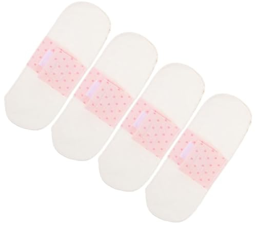 GLEAVI Wiederverwendbare Menstruations Stoffeinlagen Waschbare und AtmungsAktive aus Baumwolle 4 Stück Slipeinlagen für Frauen während Menstruation der Geburt