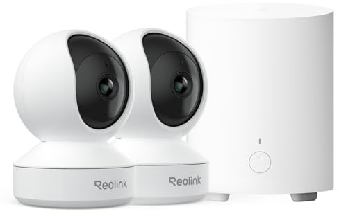 Reolink Bundle Sicurezza Interna con 2× Telecamere WiFi 4MP a 360° con Auto Tracking e Rilevamento IA + Home Hub Mini con Archiviazione Locale, Wi-Fi Dual-Band e Crittografia AES-128