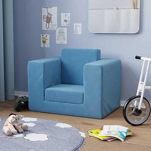 Eleganz Sofá cama para niños – Sofá suave de felpa para habitación infantil | 100% poliéster | Cómodo espacio para dormir para niños pequeños | Muebles para bebés y niños pequeños