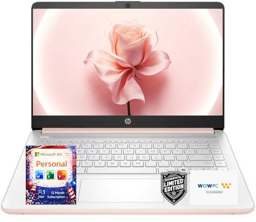 HP Ultrabook Laptop with Office 365 - Copilot AI - 1.2TB Storage - 8GB RAM - Intel Core | Thin & Portable, Anti-Glare Display, 1TB OneDrive + 192GB SSD, win11, Fast Charge and 12hrs Battery, no Mouse