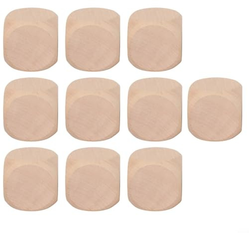 Rackumic Blanko-Holzwürfel, unlackiert, für Bastelprojekte, Malen, Beizen, Schnitzen, benutzerdefinierte Zahlen, Muster, Partyspiele, Familienabend, 30 mm, 10 Stück