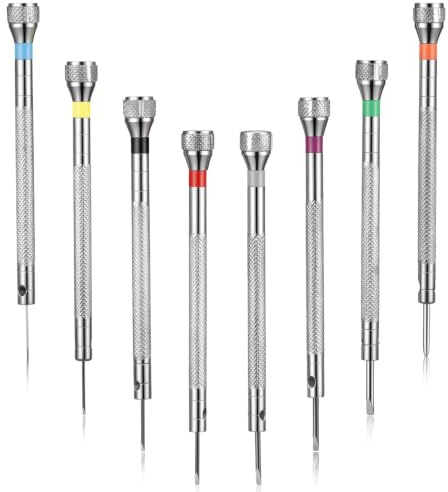Matwsec 8PCS Watch Screwdriver Set 0.6-2.0 mm | Jewelers Screwdriver Set for Eyeglasses Electronics Jewelry Work Computer Phone Watch Repair Tools