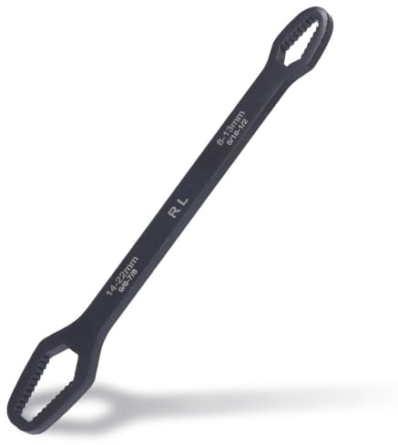 Mimdixy Clé multifonctionnelle auto-ajustable pour écrous de 8 à 22 mm, clé à molette à double extrémité auto-serrante, clémétrique en acier pour automobile légère, entretien de moto