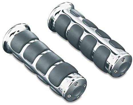 Kuryakyn 6227 Premium ISO Handlebar Grips for Electronic Throttle Control: 2014-19 Harley-Davidson Motorcycles, Chrome, 1 Pair